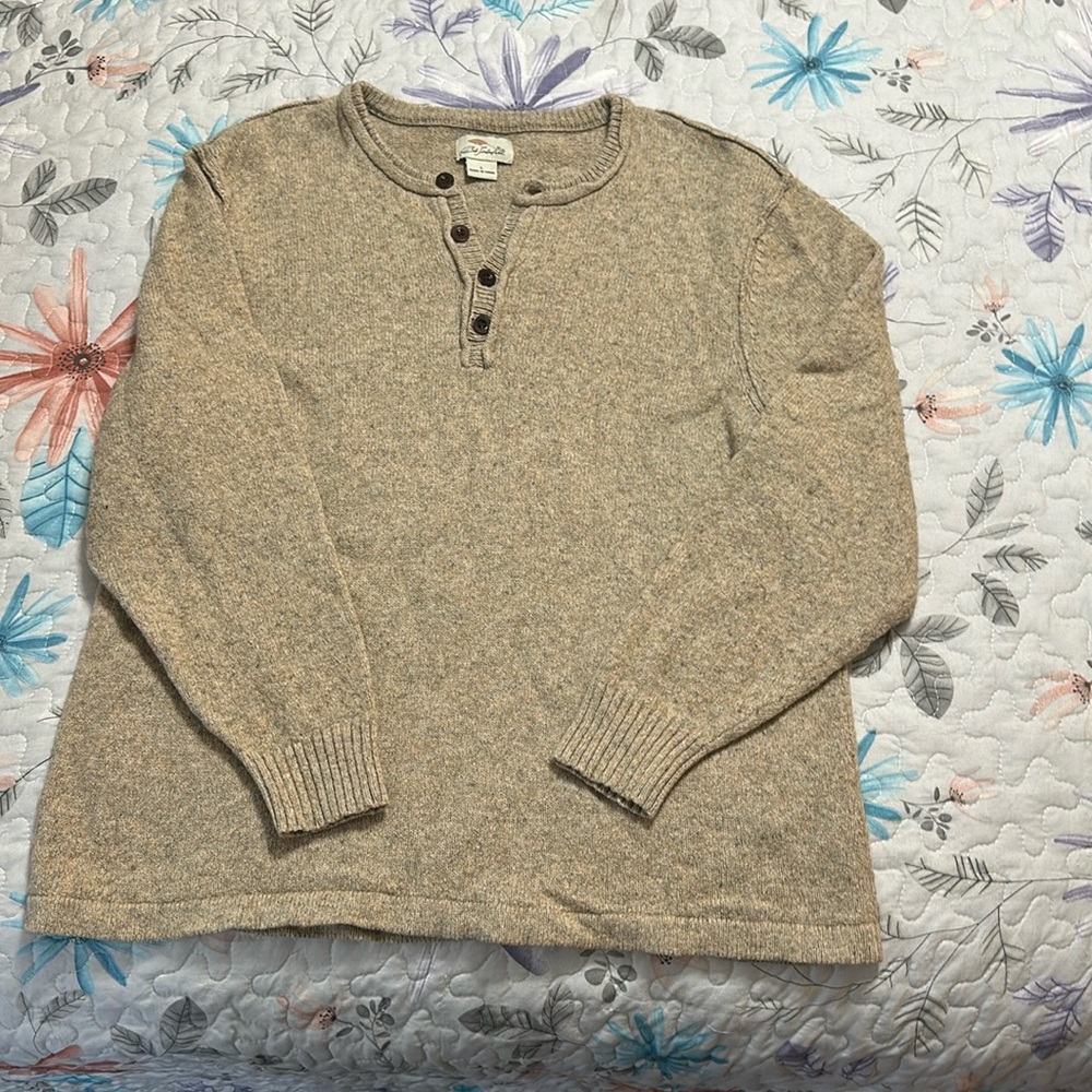 Bob Timberlake tan sweater, excellent condition, large
